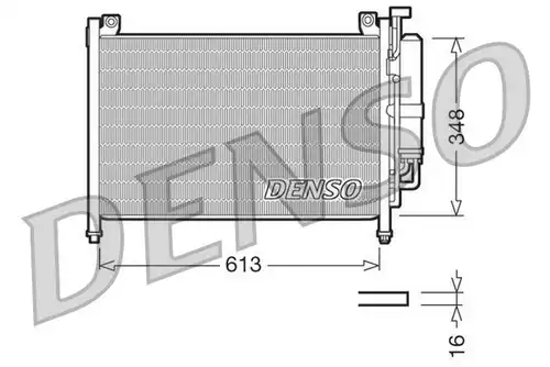 кондензатор, климатизация DENSO DCN44002