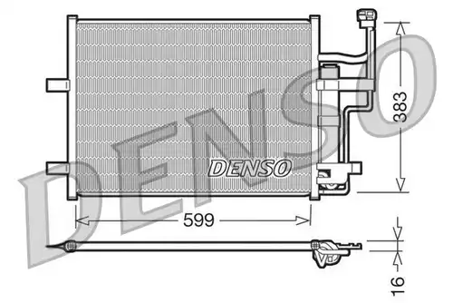 кондензатор, климатизация DENSO DCN44003