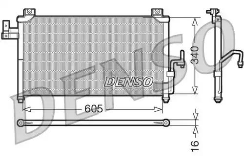 кондензатор, климатизация DENSO DCN44005