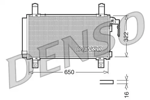 кондензатор, климатизация DENSO DCN44006