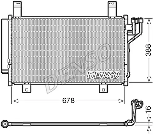 кондензатор, климатизация DENSO DCN44009