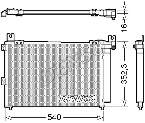 кондензатор, климатизация DENSO DCN44014