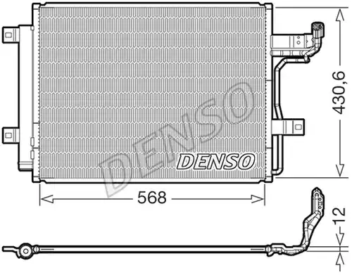 кондензатор, климатизация DENSO DCN44019