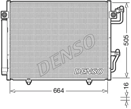 кондензатор, климатизация DENSO DCN45005