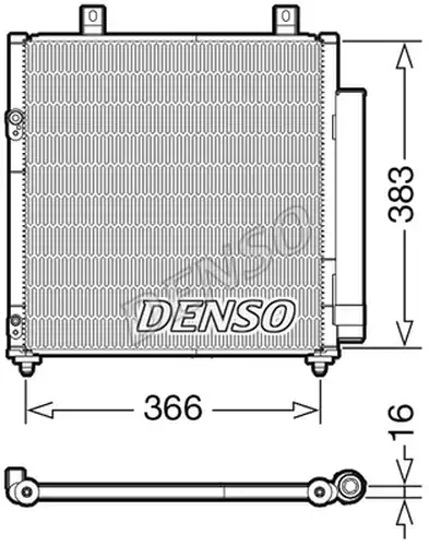 кондензатор, климатизация DENSO DCN45007