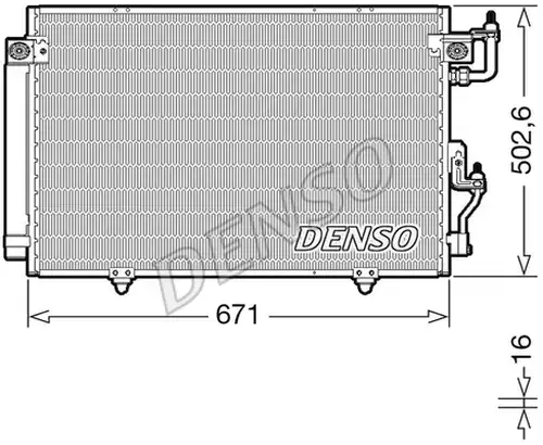 кондензатор, климатизация DENSO DCN45008