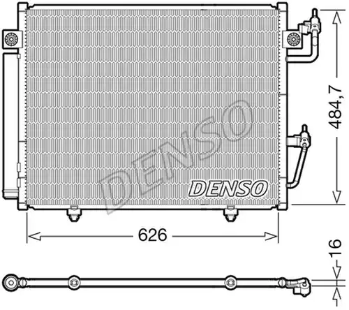 кондензатор, климатизация DENSO DCN45009