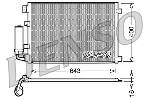 кондензатор, климатизация DENSO DCN46002