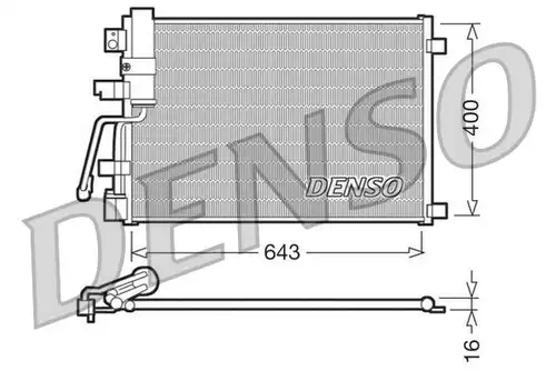 кондензатор, климатизация DENSO DCN46003