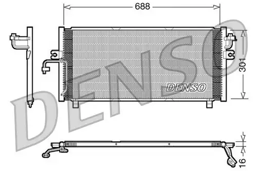 кондензатор, климатизация DENSO DCN46004