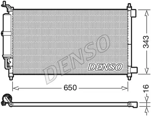 кондензатор, климатизация DENSO DCN46007