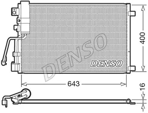 кондензатор, климатизация DENSO DCN46008