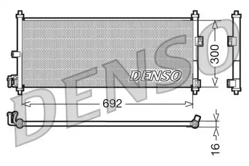 кондензатор, климатизация DENSO DCN46011