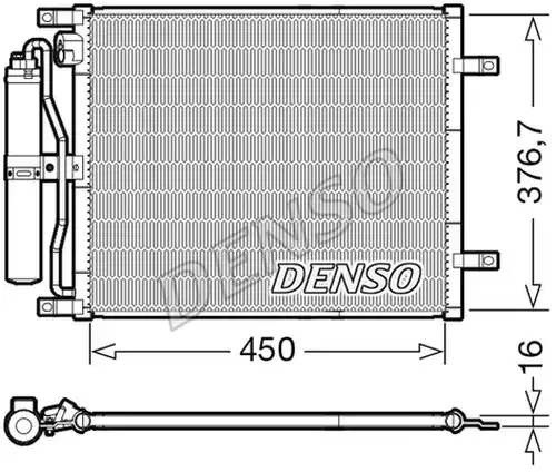 кондензатор, климатизация DENSO DCN46029