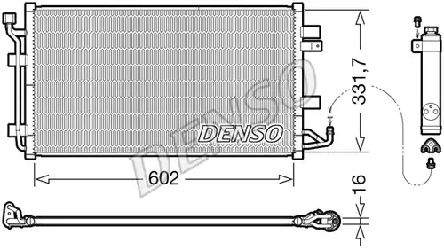 кондензатор, климатизация DENSO DCN46035