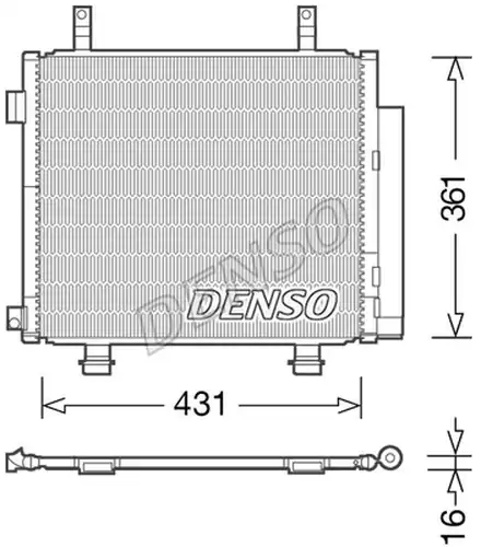 кондензатор, климатизация DENSO DCN47004