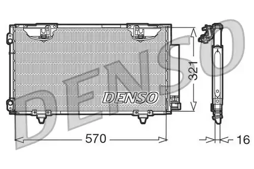 кондензатор, климатизация DENSO DCN50010