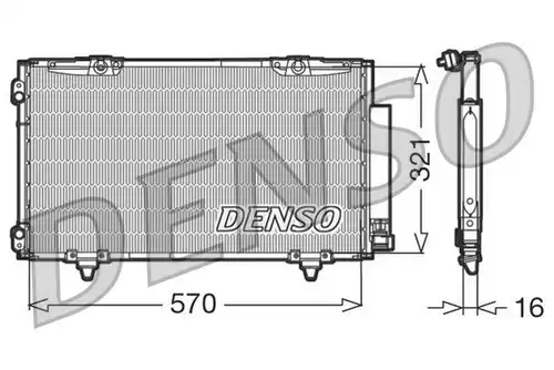 кондензатор, климатизация DENSO DCN50011
