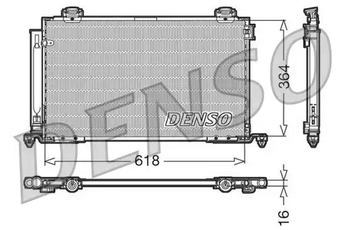 кондензатор, климатизация DENSO DCN50015
