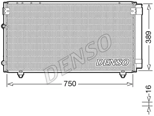 кондензатор, климатизация DENSO DCN50042