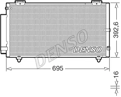 кондензатор, климатизация DENSO DCN50130