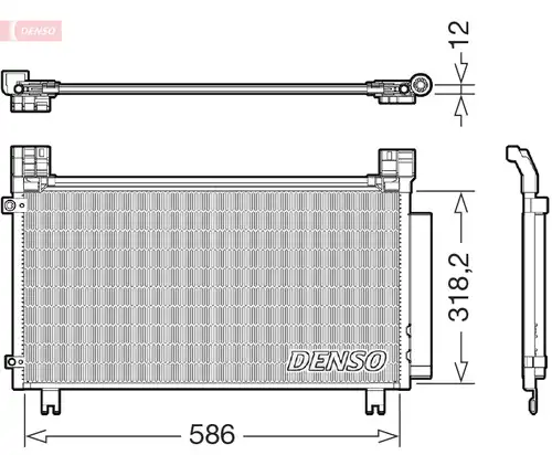 кондензатор, климатизация DENSO DCN50134