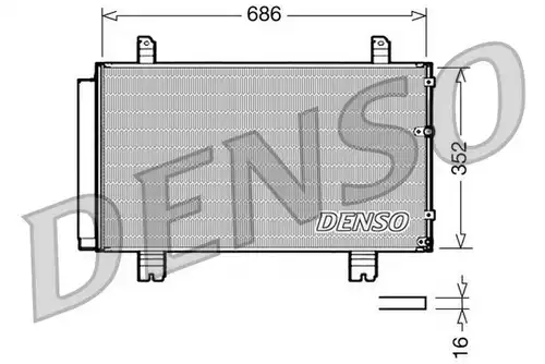 кондензатор, климатизация DENSO DCN51002