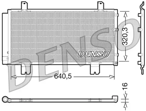 кондензатор, климатизация DENSO DCN51007