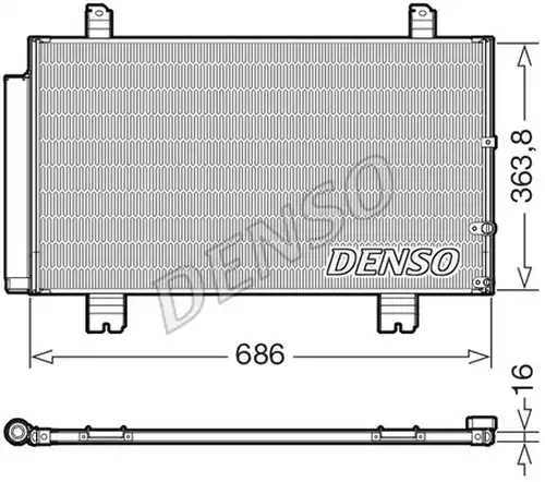 кондензатор, климатизация DENSO DCN51016