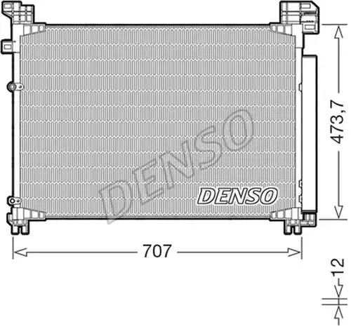 кондензатор, климатизация DENSO DCN51020