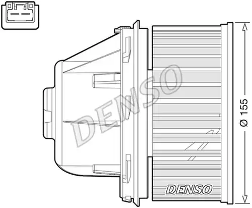 вентилатор вътрешно пространство DENSO DEA10053