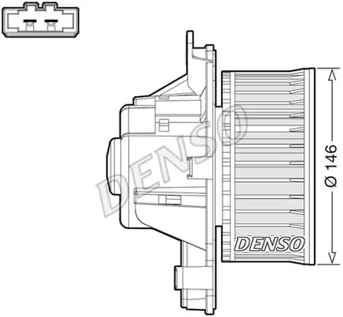 вентилатор вътрешно пространство DENSO DEA21014