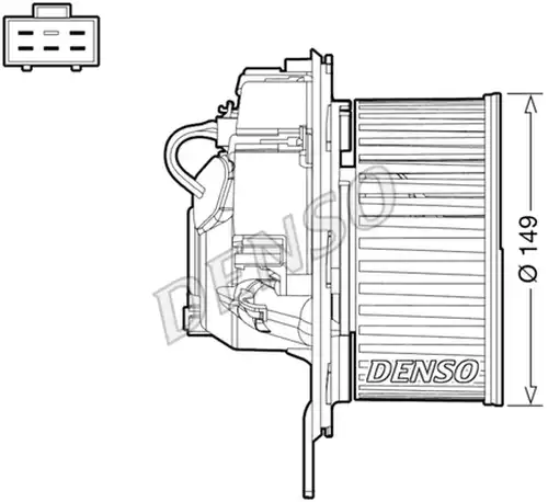 вентилатор вътрешно пространство DENSO DEA32005