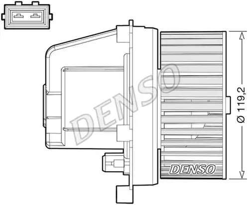 вентилатор вътрешно пространство DENSO DEA33003