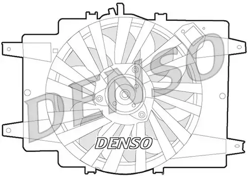 вентилатор, охлаждане на двигателя DENSO DER01008