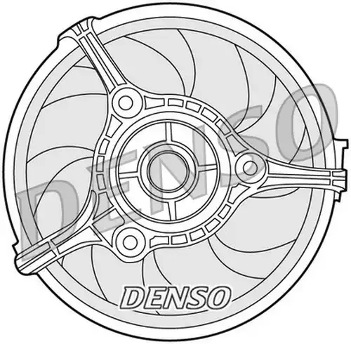 вентилатор, охлаждане на двигателя DENSO DER02002