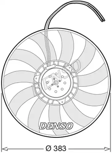 вентилатор, охлаждане на двигателя DENSO DER02007