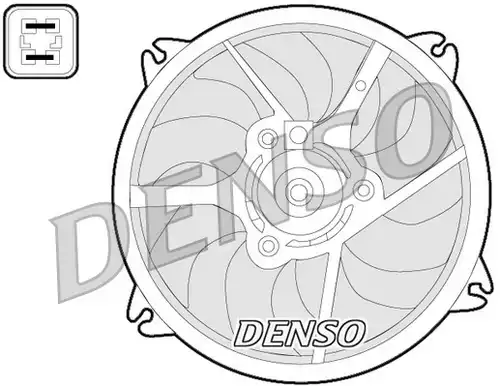 вентилатор, охлаждане на двигателя DENSO DER07006