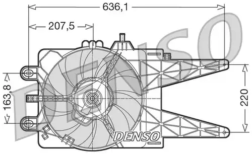 вентилатор, охлаждане на двигателя DENSO DER09014