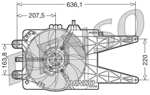 вентилатор, охлаждане на двигателя DENSO DER09015