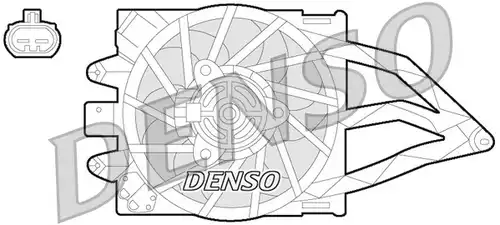вентилатор, охлаждане на двигателя DENSO DER09057