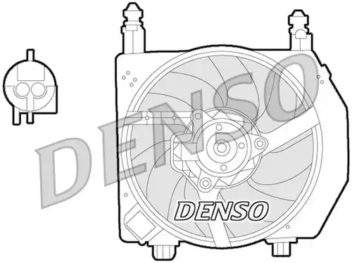 вентилатор, охлаждане на двигателя DENSO DER10006