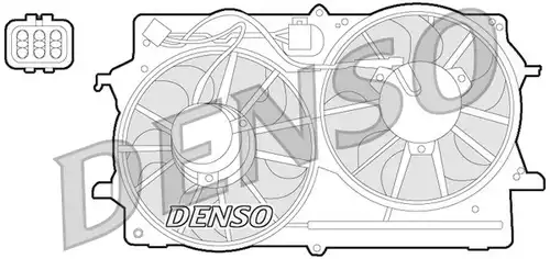 вентилатор, охлаждане на двигателя DENSO DER10007