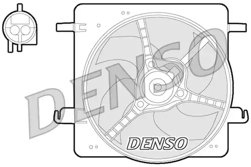 вентилатор, охлаждане на двигателя DENSO DER10008