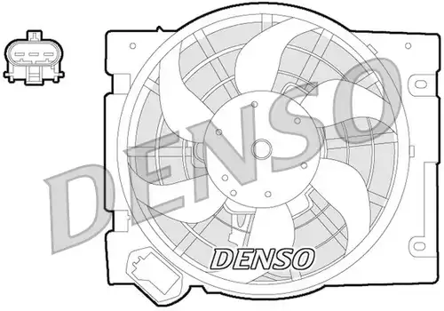 вентилатор, охлаждане на двигателя DENSO DER20013