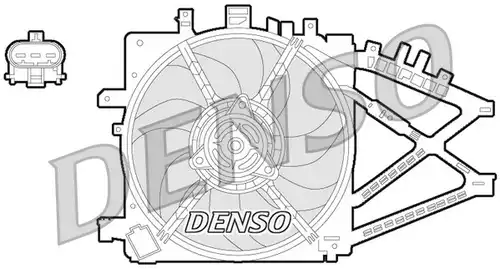 вентилатор, охлаждане на двигателя DENSO DER20014