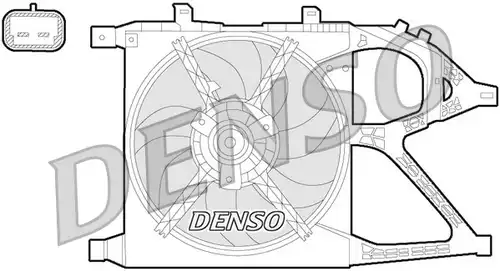 вентилатор, охлаждане на двигателя DENSO DER20016