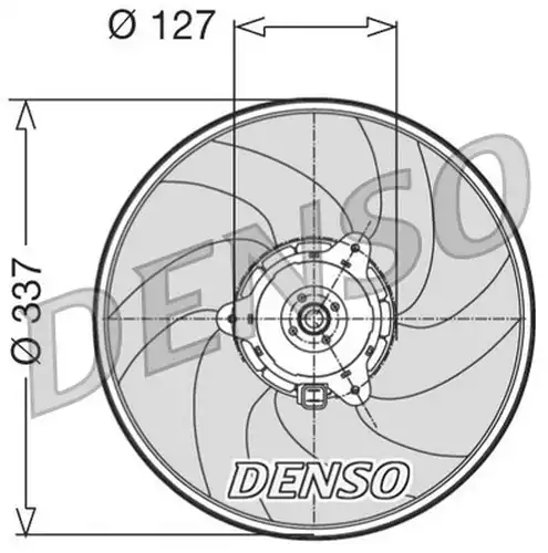 вентилатор, охлаждане на двигателя DENSO DER21004