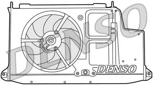 вентилатор, охлаждане на двигателя DENSO DER21012