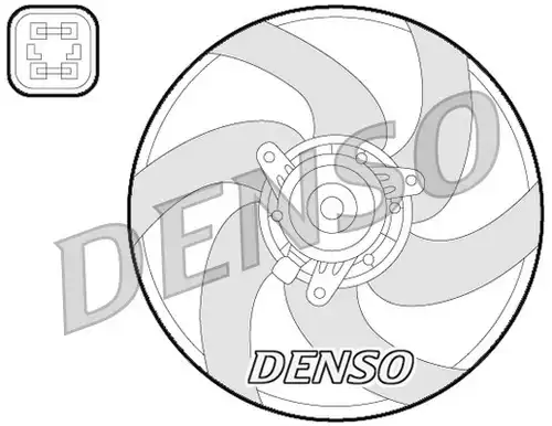 вентилатор, охлаждане на двигателя DENSO DER21022